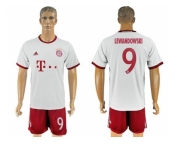Bayern Munchen #9 Lewandowski White Soccer Club Jersey