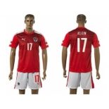 Austria #17 Klein Red Home Soccer Country Jersey
