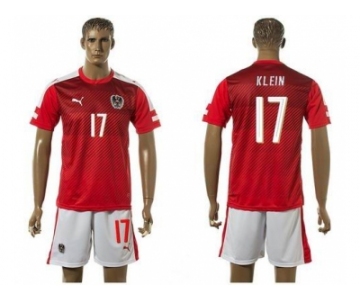 Austria #17 Klein Red Home Soccer Country Jersey