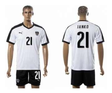 Austria #21 Janko White Away Soccer Country Jersey