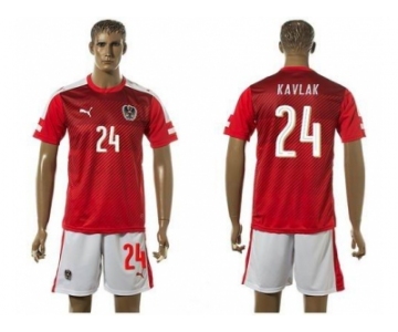 Austria #24 Kavlak Red Home Soccer Country Jersey