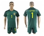 Brazil #1 Alisson Away Soccer Country Jersey