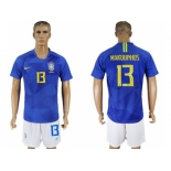 Brazil #13 Marquinhos Away Soccer Country Jersey