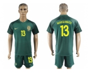 Brazil #13 Marquinhos Away Soccer Country Jersey