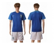 Brazil Blank Away Soccer Country Jersey2