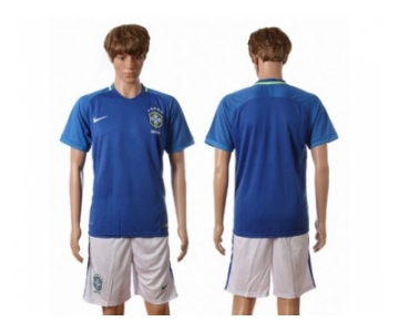 Brazil Blank Away Soccer Country Jersey2