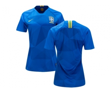 Women Brazil Blank Away Soccer Country Jersey