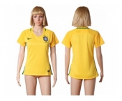 Women's Brazil Blank Home Soccer Country Jersey