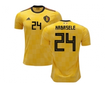Belgium #24 Kabasele Away Kid Soccer Country Jersey