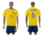 Ukraine #6 Stepanenko Home Soccer Country Jersey