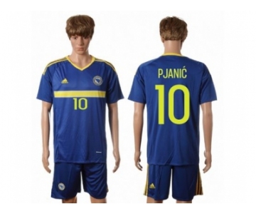 Bosnia Herzegovina #10 Pjanic Home Soccer Country Jersey
