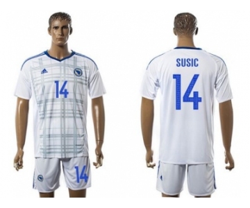 Bosnia Herzegovina #14 Susic Away Soccer Country Jersey
