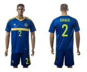 Bosnia Herzegovina #2 Cocalic Home Soccer Country Jersey