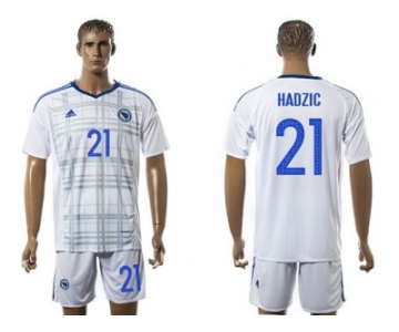 Bosnia Herzegovina #21 Hardzic Away Soccer Country Jersey