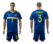 Bosnia Herzegovina #3 Bicakcic Home Soccer Country Jersey