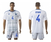 Bosnia Herzegovina #4 Spahic Away Soccer Country Jersey