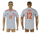 Spain #12 De Gea Away Soccer Country Jersey