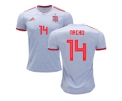 Spain #14 Nacho Away Soccer Country Jersey