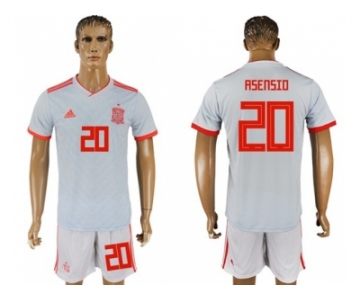 Spain #20 Asensio Away Soccer Country Jersey
