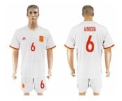 Spain #6 A.Iniesta Away Soccer Country Jersey