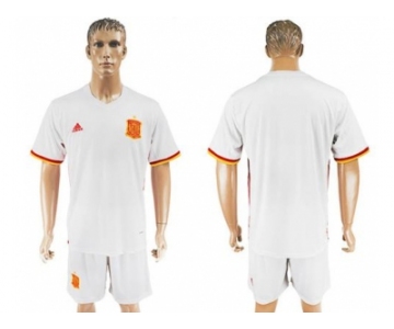Spain Blank Away Soccer Country Jersey