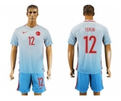 Turkey #12 Tekin Away Soccer Country Jersey