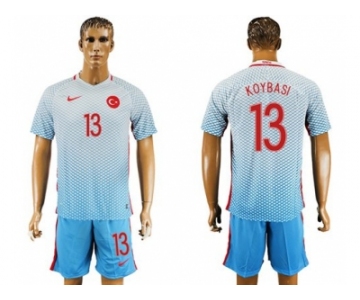 Turkey #13 Koybasi Away Soccer Country Jersey