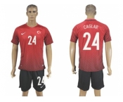 Turkey #24 Caglar Home Soccer Country Jersey