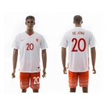 Holland #20 De Jong Away Soccer Country Jersey1