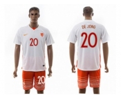 Holland #20 De Jong Away Soccer Country Jersey1