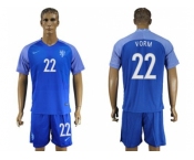 Holland #22 Vorm Away Soccer Country Jersey
