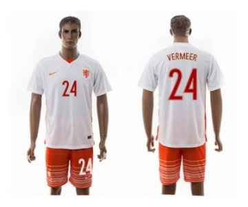 Holland #24 Vermeer Away Soccer Country Jersey1