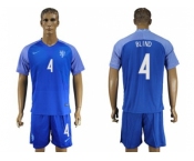 Holland #4 Blind Away Soccer Country Jersey