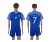 Holland #7 Memphis Away Soccer Country Jersey