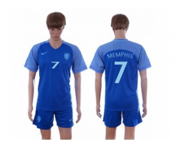 Holland #7 Memphis Away Soccer Country Jersey