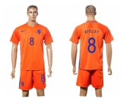 Holland #8 Afellay Home Soccer Country Jersey
