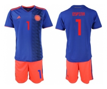 Colombia #1 Ospina Away Soccer Country Jersey