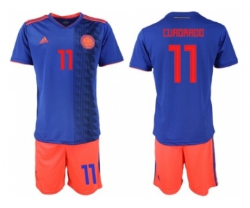Colombia #11 Cuadrado Away Soccer Country Jersey