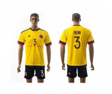 Colombia #3 Palma Home Soccer Country Jersey
