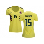 Women Colombia #15 S.Medina Home Soccer Country Jersey