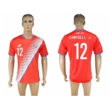 Costa Rica #12 Campbell J. Home Soccer Country Jersey