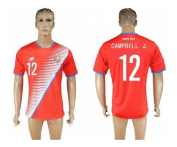 Costa Rica #12 Campbell J. Home Soccer Country Jersey
