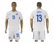 Chile #13 Andia Away Soccer Country Jersey