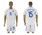 Chile #15 Beausejour Away Soccer Country Jersey