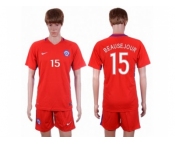 Chile #15 Beausejour Home Soccer Country Jersey