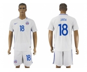Chile #18 Jara Away Soccer Country Jersey