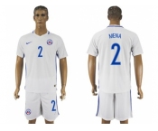 Chile #2 Mena Away Soccer Country Jersey