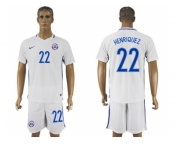 Chile #22 Henriquez Away Soccer Country Jersey