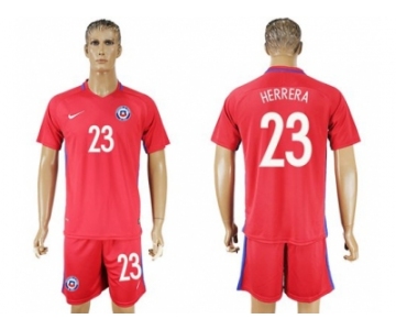 Chile #23 Herrera Home Soccer Country Jersey