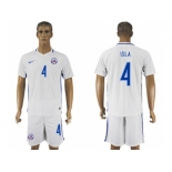 Chile #4 Isla Away Soccer Country Jersey